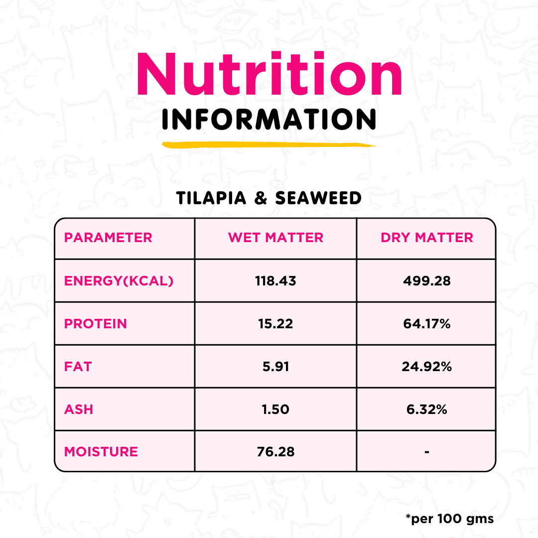 Tilapia & Seaweed 100g for Cats