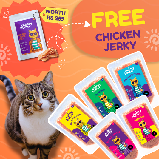 Fresh Food Trial Pack for Cats (Chicken Jerky worth Rs 259 FREE)