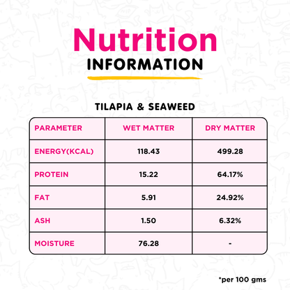 Tilapia & Seaweed 100g for Cats